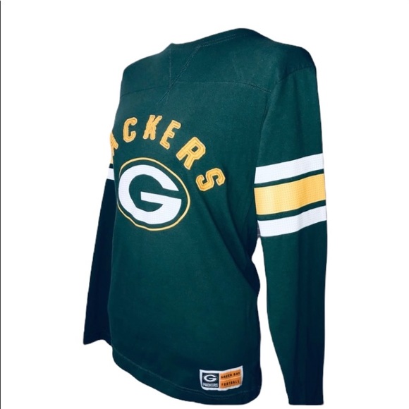 MAJESTIC NFL Green Bay Packer game day cotton long sleeve shirt green S - Picture 2 of 9